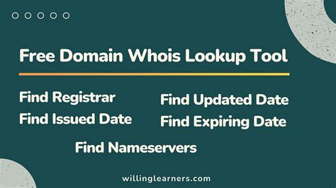 Free Whois Lookup .